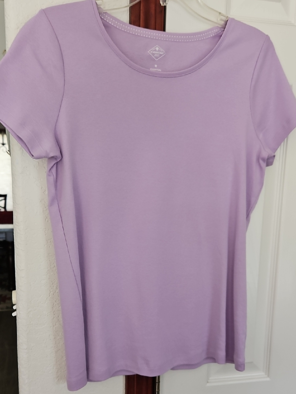 St. John's Bay Lilac Scoop Neck Short Sleeve Tee